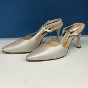 Kitten heel sling back heels